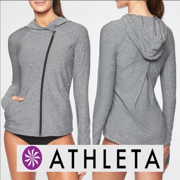 Athleta Pacifica Pleated Jacket in Heathered Grey - Picture 8 of 8